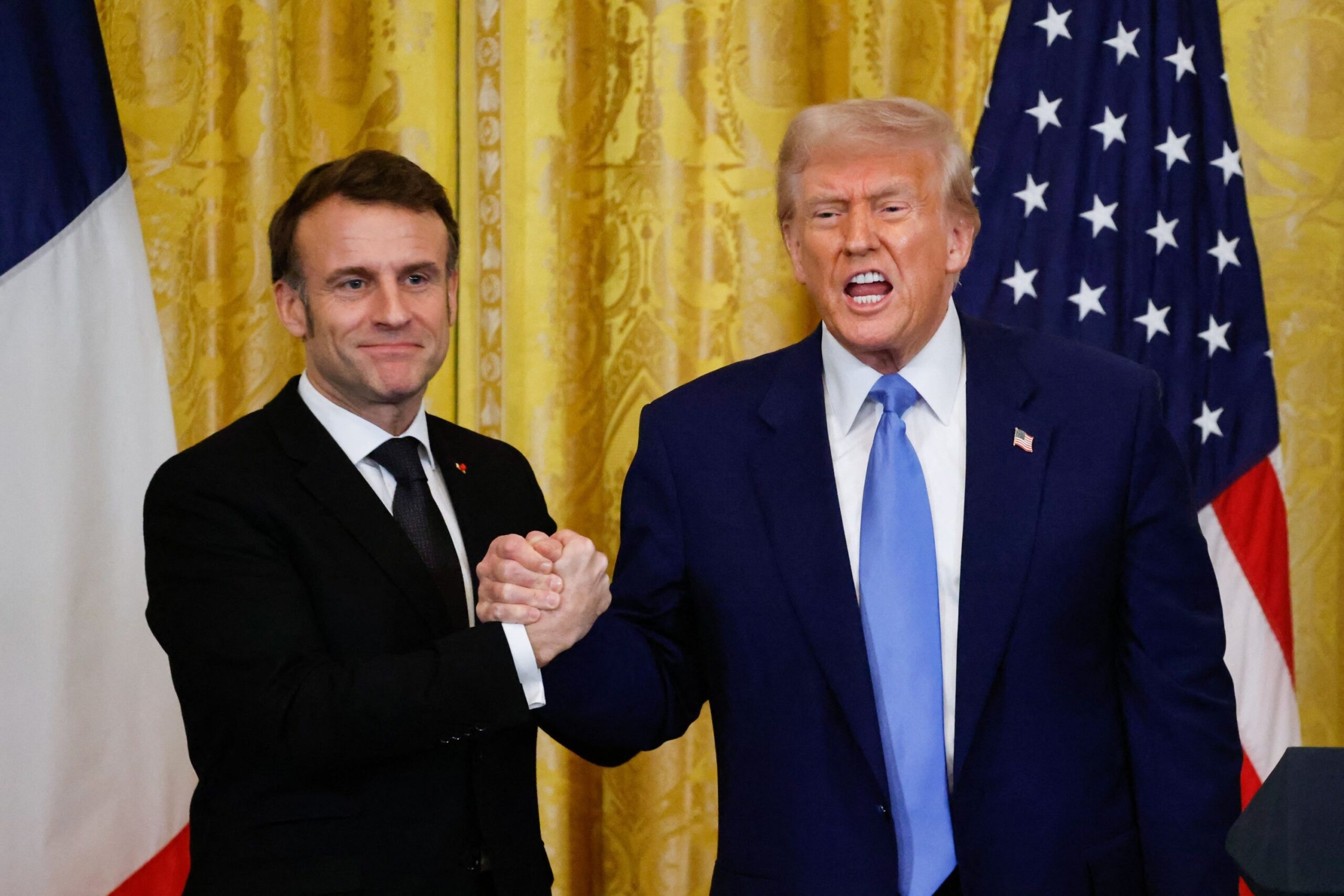US President Donald Trump and French President Emmanuel Macron