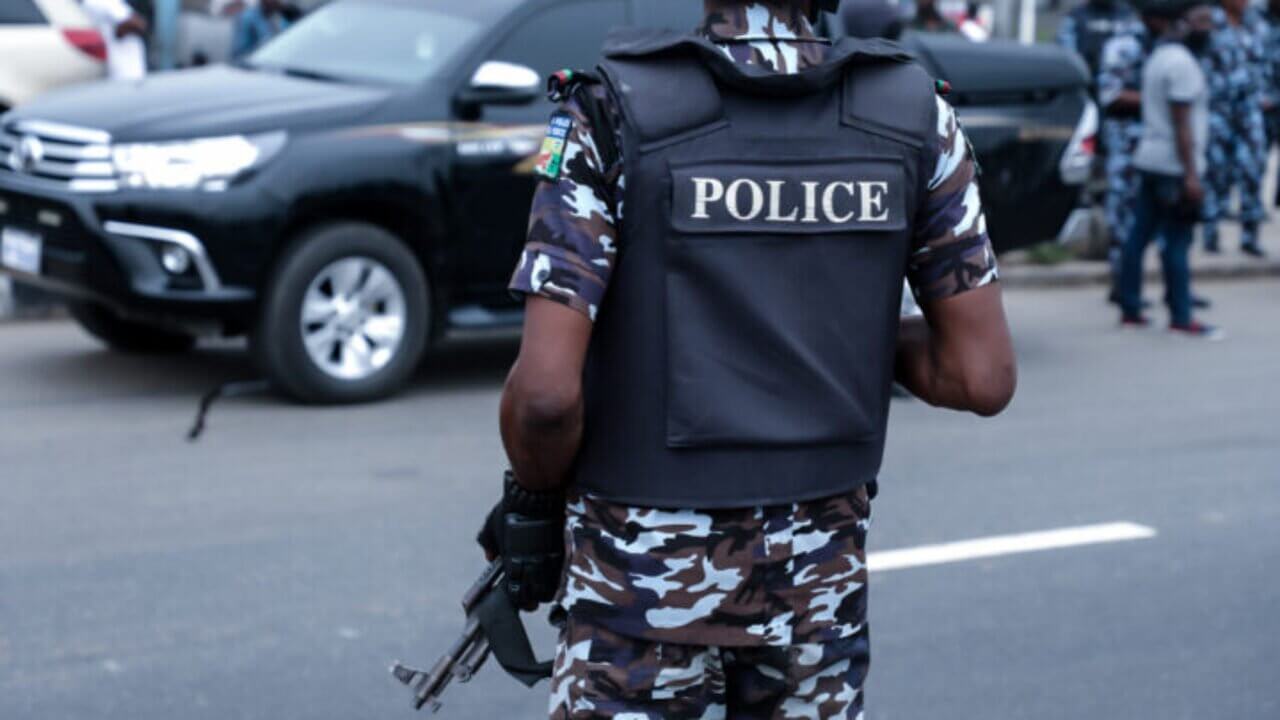 Police standing