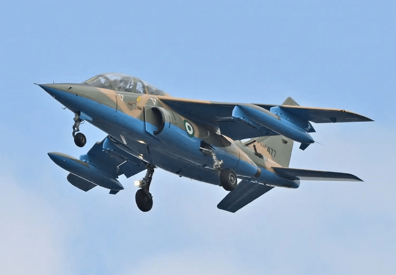 Nigerian Air force fighter jet flying