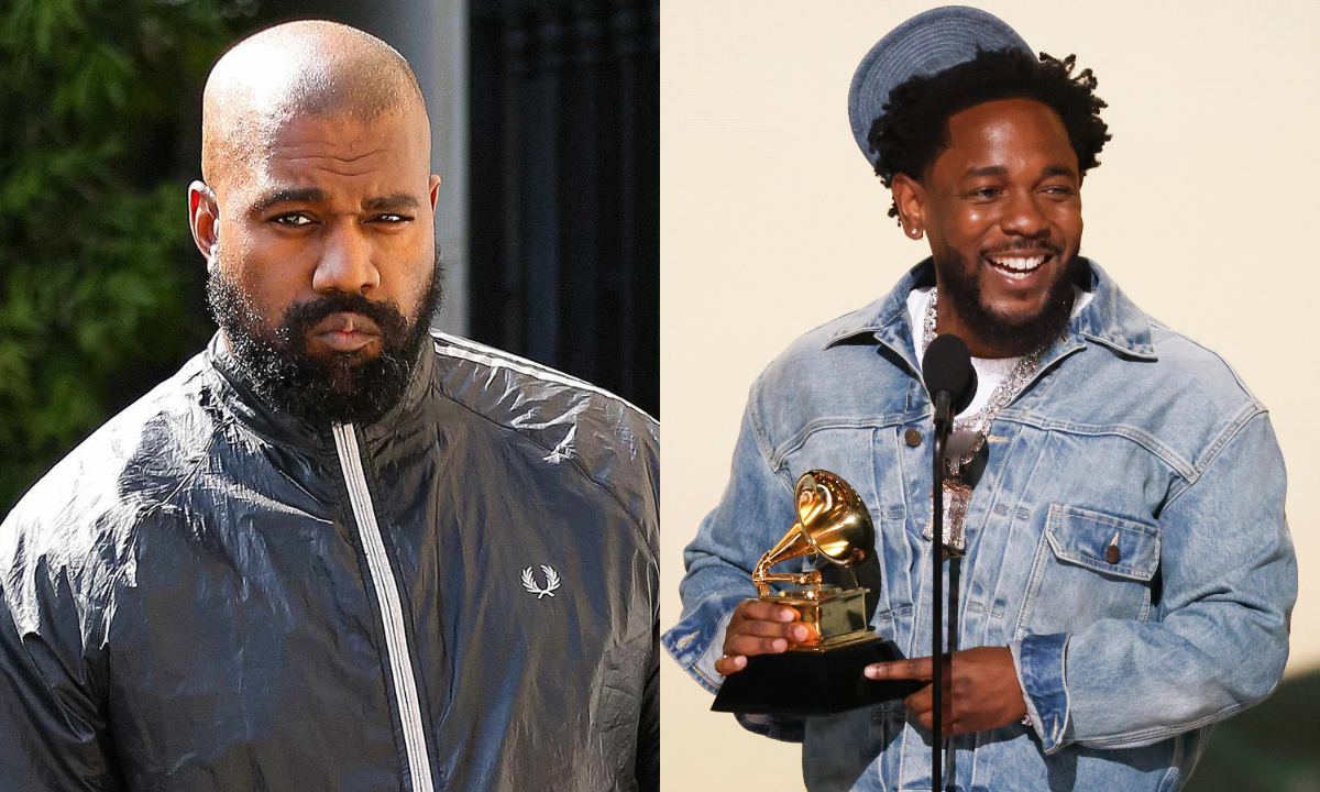 Kanye West with Kendrick Lamar