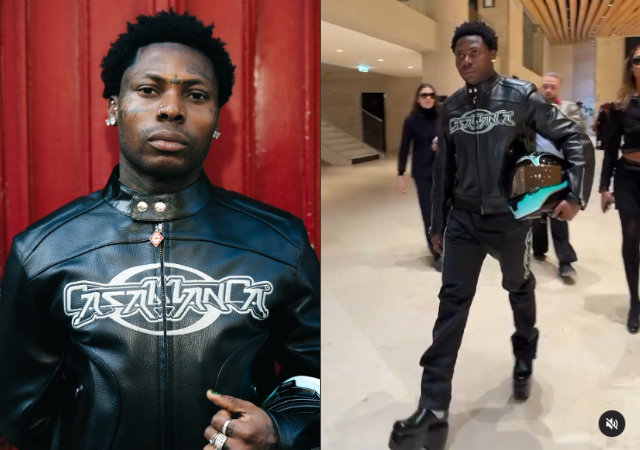 VIDEO: Singer Asake Stuns in High-heels at Paris Fashion Week
