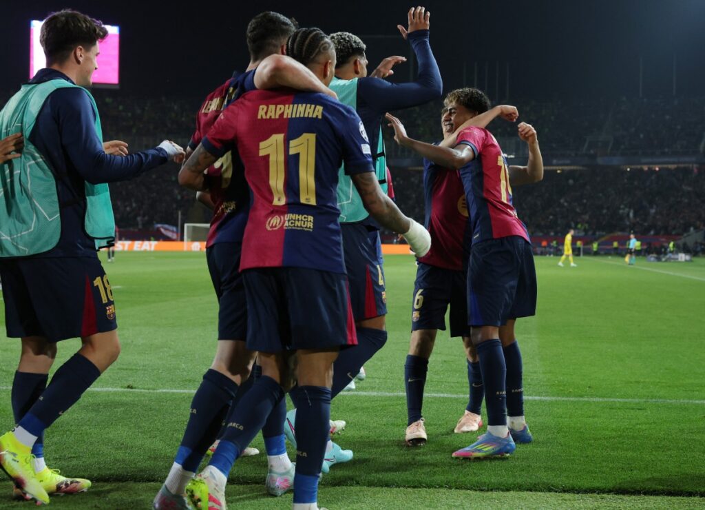 AFP 20250409 39RK6NQ v1 Preview FblEurC1BarcelonaBorussiaDortmund