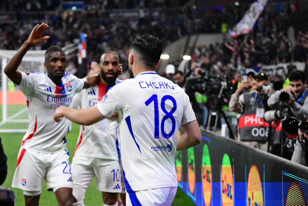 AFP 20250410 39X62QT v1 Preview FblEurC3LyonManUtd