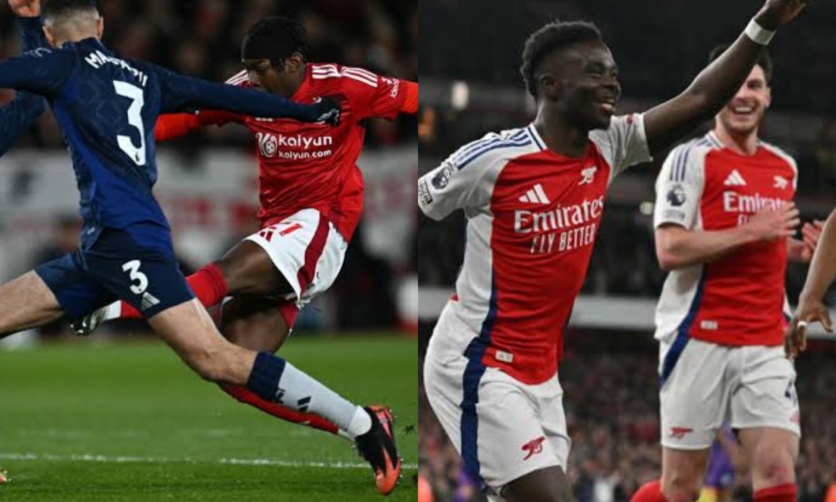 Photo of Nottingham and Arsenal players