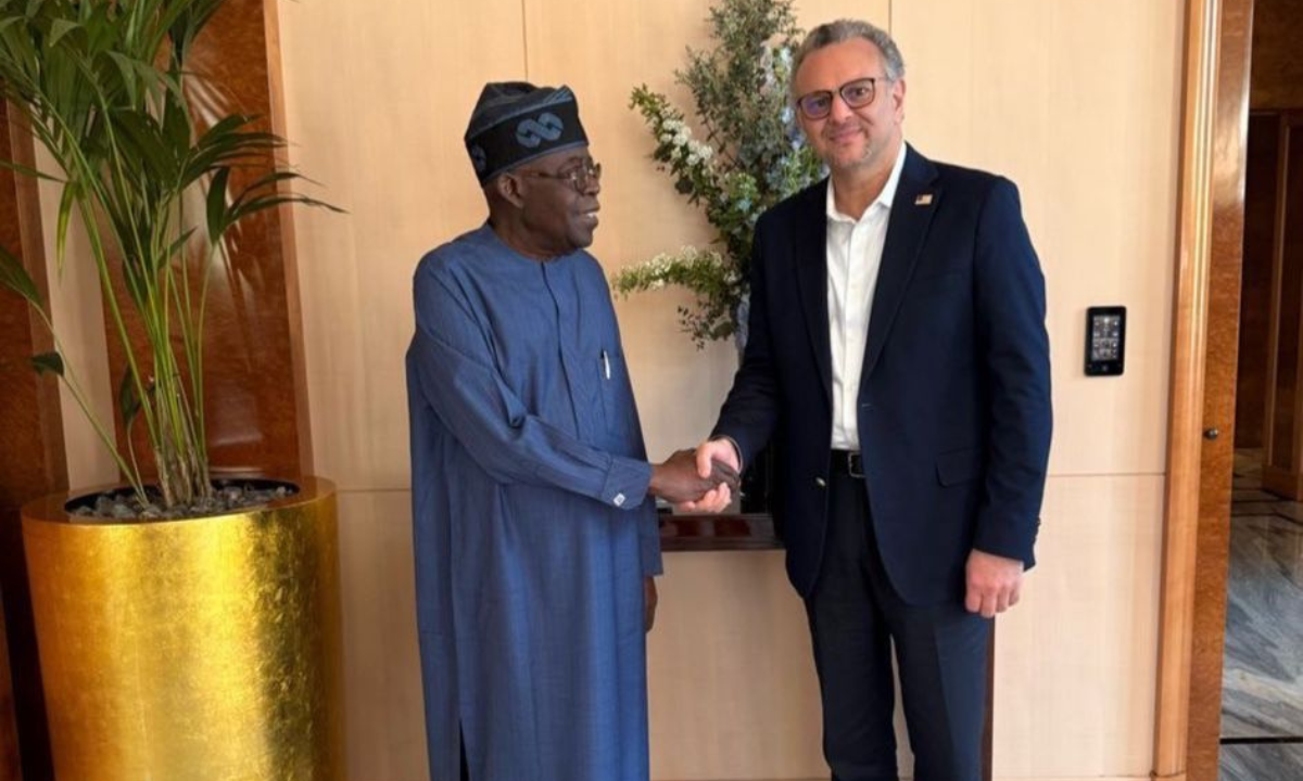 Tinubu Meets US State Department Advisor Massad Boulos in Paris