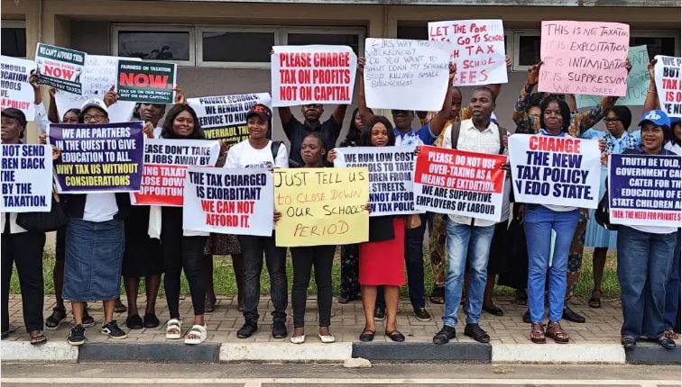 School Proprietor’s in Edo State Protest Over Increase in Tax