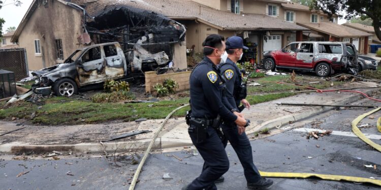 Photo of plane crash site