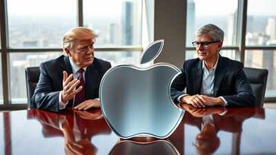 Trump and Tim cook