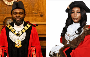 Photo of British-Nigerian Mayors Opeyemi Bright and Jason Jackson