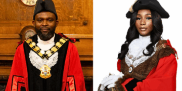 Photo of British-Nigerian Mayors Opeyemi Bright and Jason Jackson