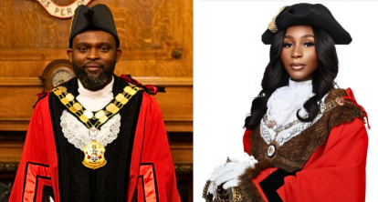 Photo of British-Nigerian Mayors Opeyemi Bright and Jason Jackson
