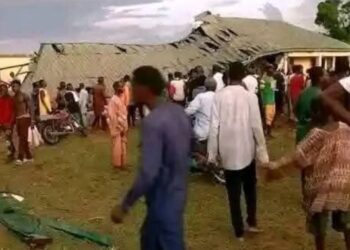 Collapsed classroom