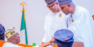 Photo of Tinubu, Akpabio and Abbas