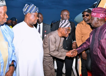 Photo of Tinubu at the Airport