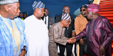 Photo of Tinubu at the Airport