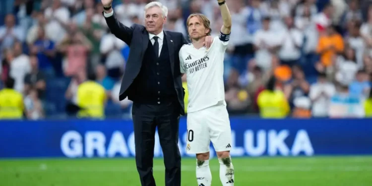Photo of Ancelotti and Modric