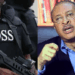 Photo combo of DSS officials and Pat Utomi