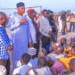 Zulum speaking to displaced families