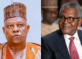 Photo combo of Shettima and Dangote