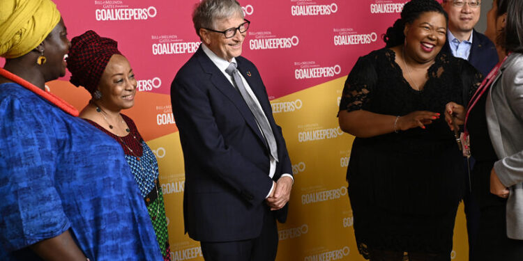 Bill Gates at Lagos Goalkeepers Event
