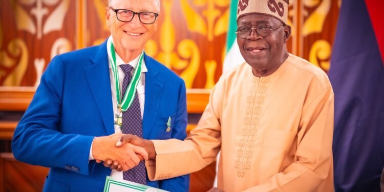 Photo of Bill Gates and President Tinubu