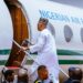Photo of VP Kashim Shettima entering a presidential jet