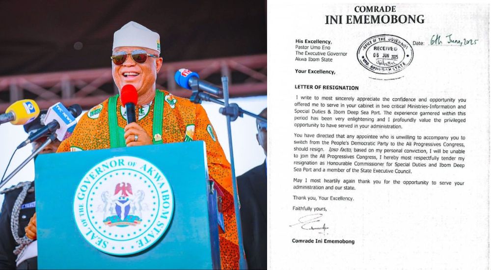 Akwa Ibom State Governor Umo Eno defects to All Progressives Congress