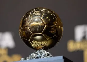 Photo of a Ballon d’Or trophy