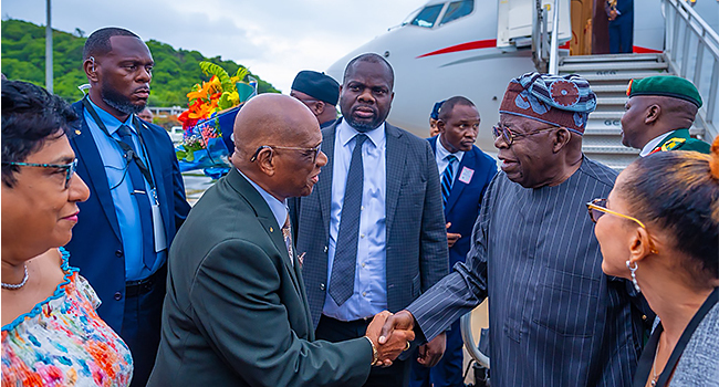 Photo of Tinubu's Saint Lucia visit