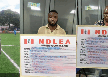 Photo of Segun George Hunkarin and his associate Ntoruka Emmanuel Chinedu