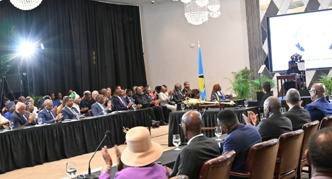 Tinubu at Saint Lucia's Parliament