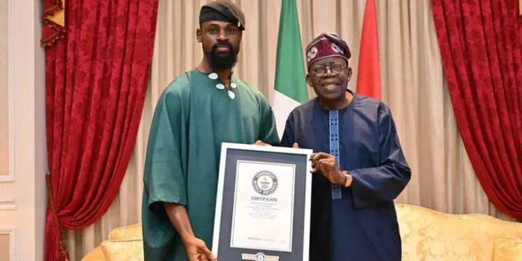 Photo of Tunde Onakoya and President Tinubu