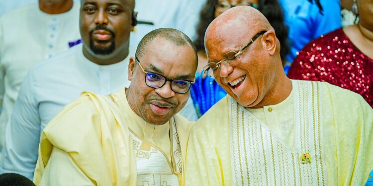 Photo of Governor Umo Eno and ex-Gov Udom Emmanuel