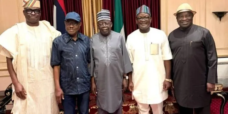 Photo of Tinubu with PDP Governors