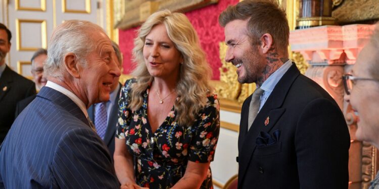 Photo of David Beckham with King Charles