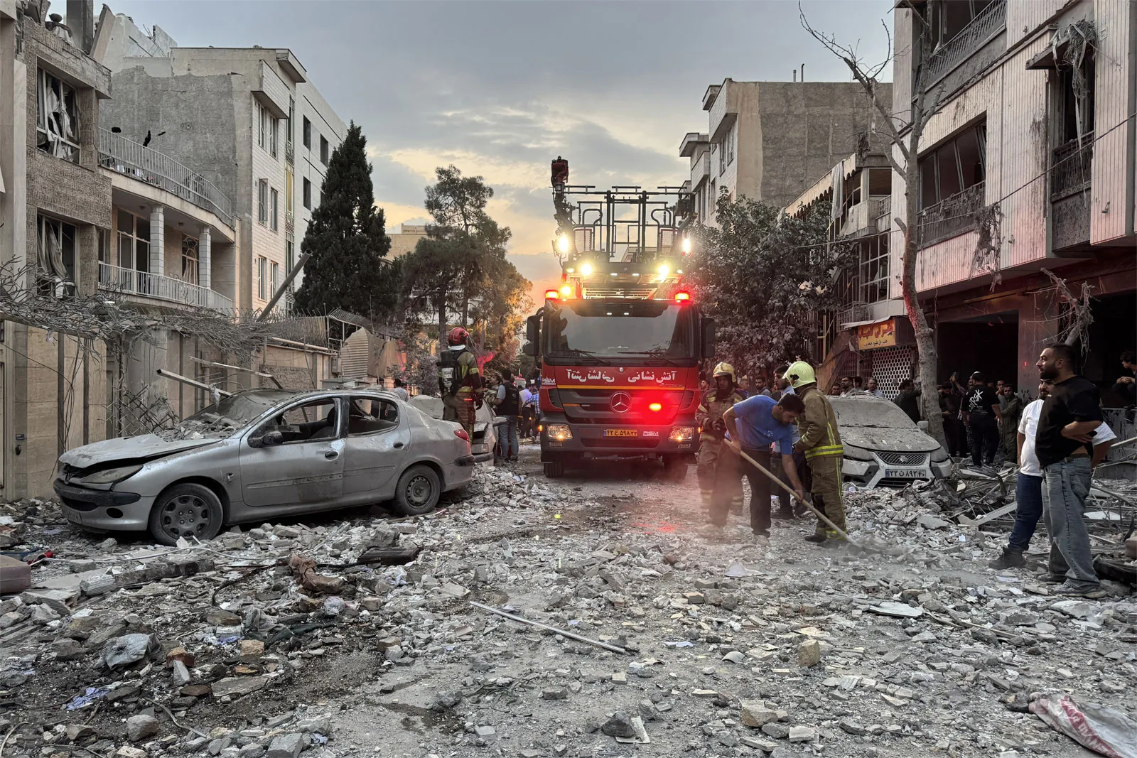 iran first responders israeli strike tehran july 13 2025