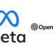 Photo combo of Meta and OpenAI Logo
