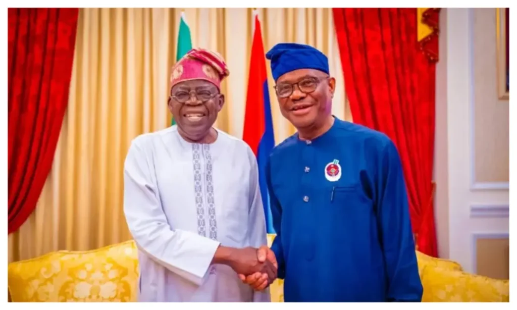 Photo of Tinubu and Wike