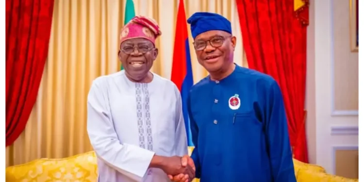 Photo of Tinubu and Wike