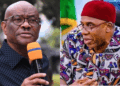 Photo combo of Nyesom Wike and Rotimi Amaechi