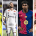 Photo combo of Mohamed Salah, Lamine Yamal, Cristiano Ronaldo, Bukayo Saka, Neymar