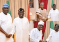 Photo of Tinubu, Ibori, Bagudu, and Okoya in Lagos