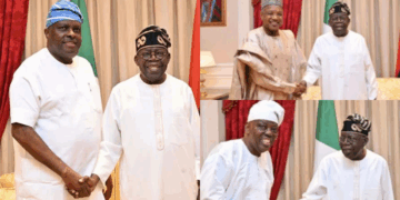 Tinubu Hosts Ibori, Bagudu, and Okoya in Lagos for Eid-el-Kabir Festivities Photo of Tinubu, Ibori, Bagudu, and Okoya in Lagos