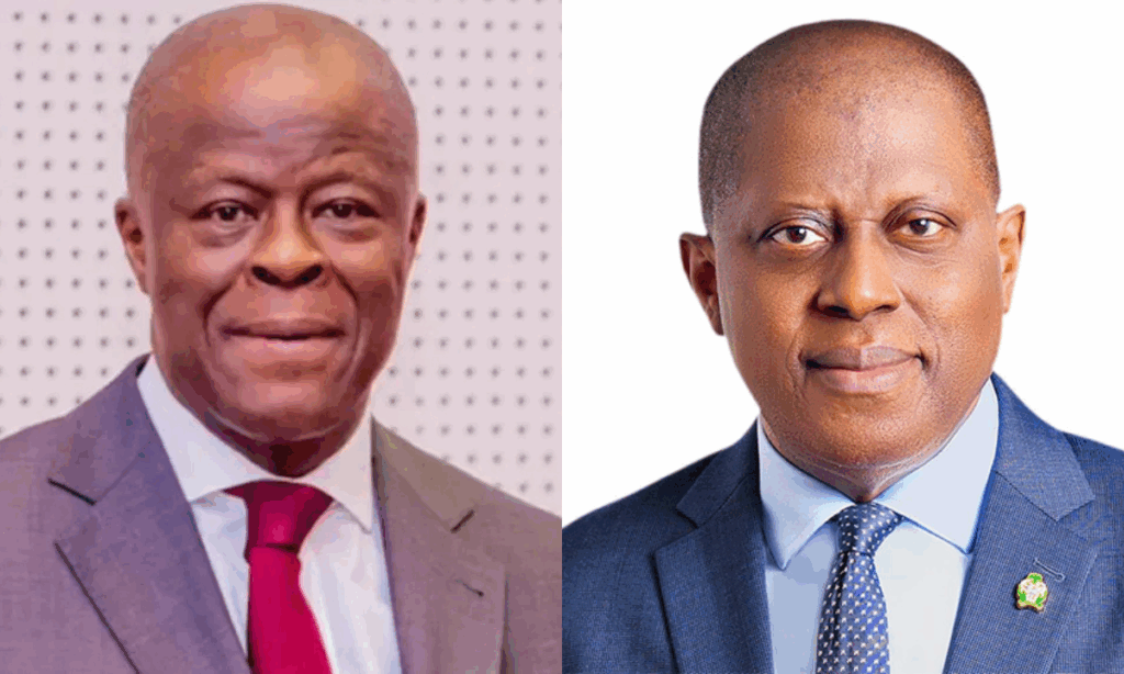 Photo combo of Wale Edun and Olayemi Cardoso