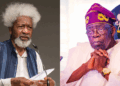Photo combo of Professor Wole Soyinka and President Bola Tinubu
