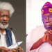 Photo combo of Professor Wole Soyinka and President Bola Tinubu