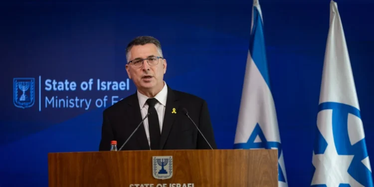 Photo of Israel’s Foreign Minister Gideon Saar