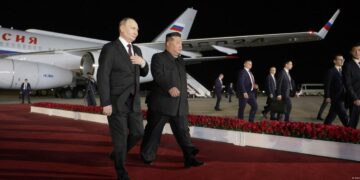 Russia Launches Direct Commercial Flights to North Korea Amid Strengthening Military Ties Photo of Putin and Kim