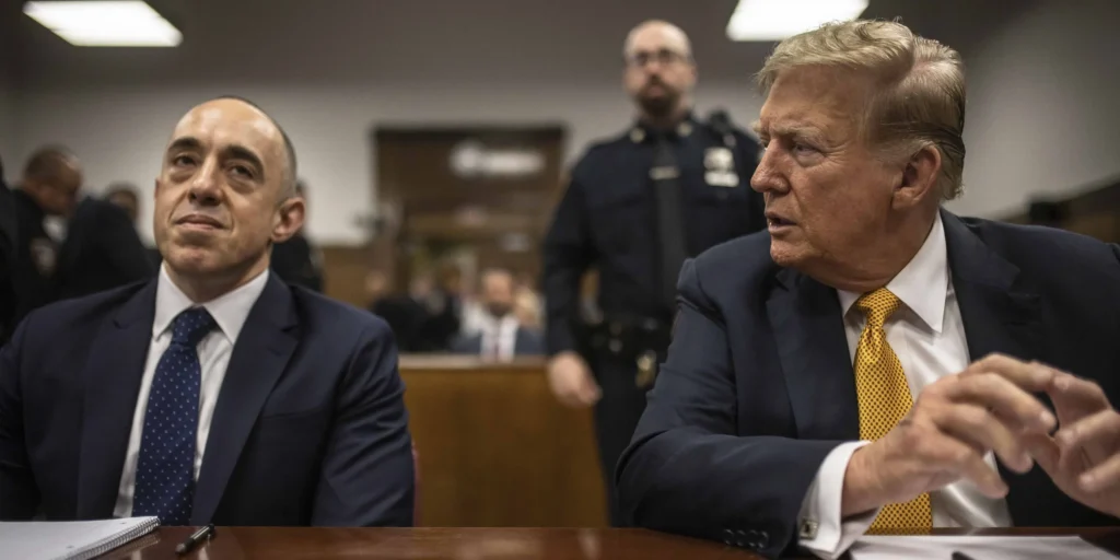 Photo of Emil Bove and Donald Trump