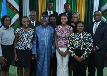 Tinubu with Saint Lucian Students